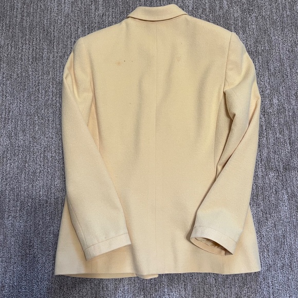 Carlisle Yellow Wool Cashmere Angora Blend Zip Car Coat – Size 8 - Picture 2 of 9